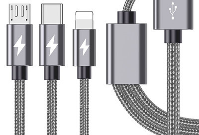 Καλώδιο USB για μεταφορά δεδομένων και φόρτιση 3 σε 1