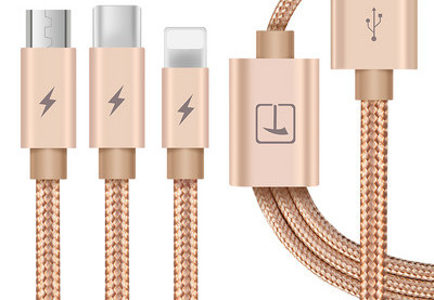 Καλώδιο USB για μεταφορά δεδομένων και φόρτιση 3 σε 1