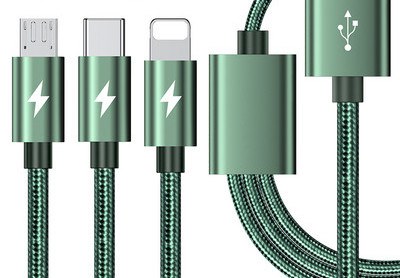 Καλώδιο USB για μεταφορά δεδομένων και φόρτιση 3 σε 1