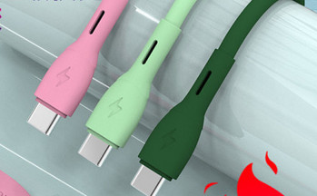 Силиконов USB кабел  Type -c за бързо зареждане