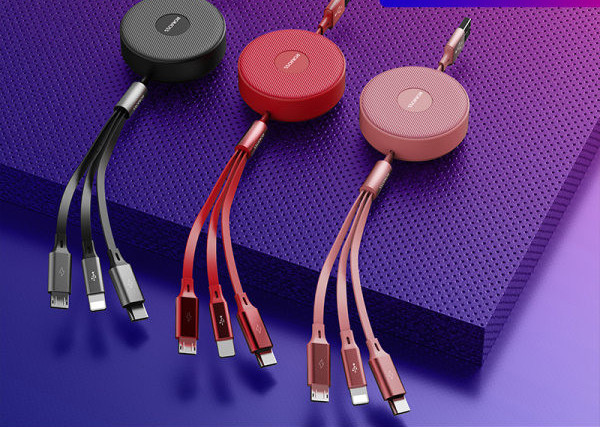 USB kabel sa samonamotavanjem - Type c, Lightning, Micro