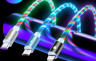 USB-kaabel kiireks laadimiseks – tüüp c, Lightning, Micro