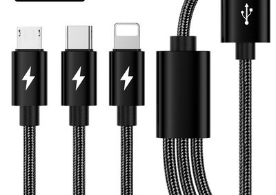 3 az 1-ben kombinált kábel adatátvitelhez vagy telefon töltéshez