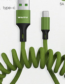 Rugós USB-kábel a gyorstöltéshez - C típusú, Lightning, Micro