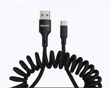 Rugós USB-kábel a gyorstöltéshez - C típusú, Lightning, Micro