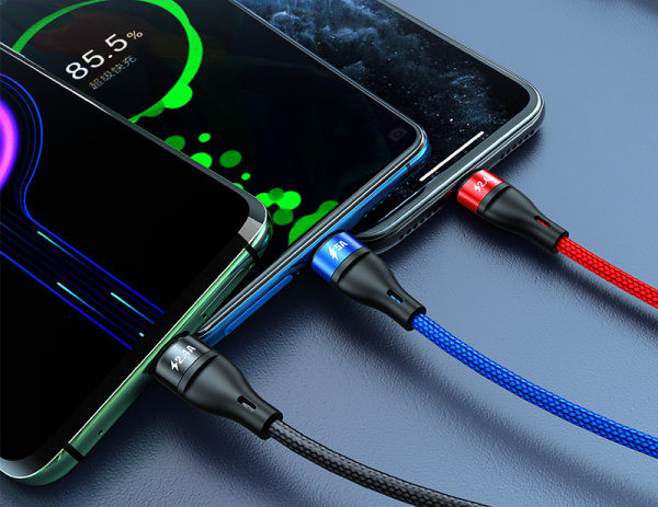 Cablu USB 3in1 pentru incarcare rapida - Tip c, Lightning, Micro