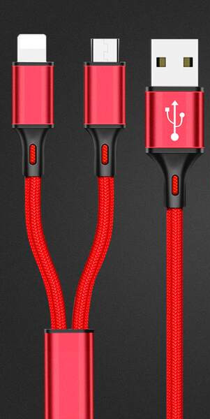 Универсален кабел за зареждане на мобилно устройство-Micro USB, Type C, Lightning