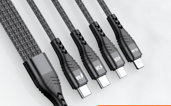 Комбиниран USB кабел за бързо зареждане Type c,Lightning,Micro