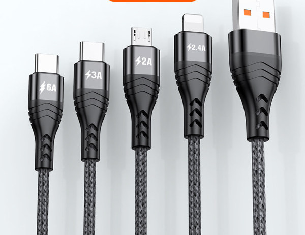 Cablu USB combinat pentru încărcare rapidă de tip c, Lightning, Micro