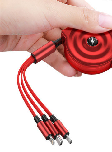 Τηλεσκοπικό καλώδιο 3 σε 1 για φόρτιση τηλεφώνου ή μεταφορά δεδομένων