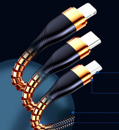Комбиниран кабел за зареждане на телефон 3 в 1
