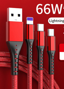 3 az 1-ben töltőkábel - C típusú, Lightning, Micro