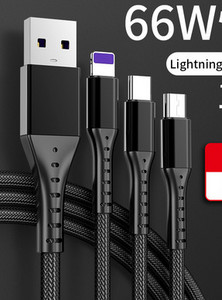 3 az 1-ben töltőkábel - C típusú, Lightning, Micro