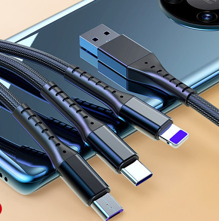 Καλώδιο φόρτισης 3 σε 1 - Τύπος c, Lightning, Micro