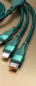 3 az 1-ben kábel adatátvitelhez és gyorstöltéshez USB Type-C