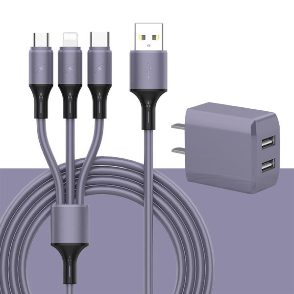 Кабел за данни три в едно зарядно устройство за бързо зареждане комплект