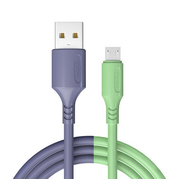 Силиконов USB Micro кабел за зареждане