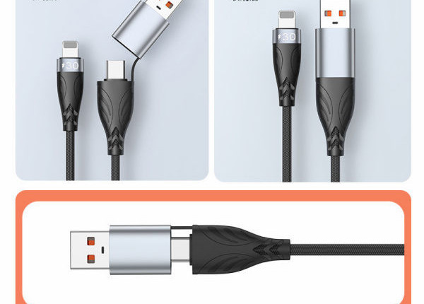 Apple/type-c кабел за данни две в едно