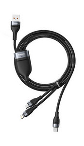 3 az 1-ben többfunkciós USB kábel Micro USB + Type - C a gyors töltéshez