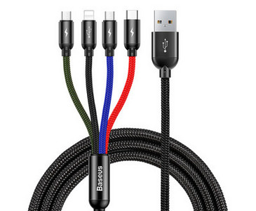3 az 1-ben többfunkciós USB kábel Micro USB + Type - C a gyors töltéshez