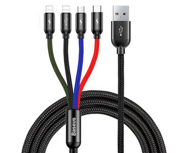 3 az 1-ben többfunkciós USB kábel Micro USB + Type - C a gyors töltéshez
