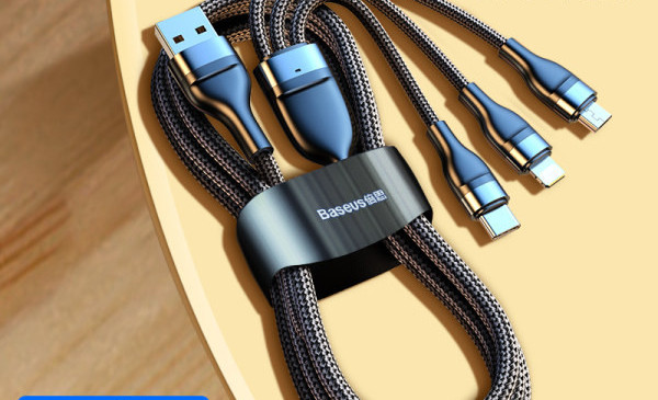 40W Универсален кабел за данни или зареждане три в едно 