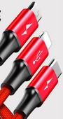 Univerzális kábel 3 az 1-ben Micro USB + Type - C + Type Lighting