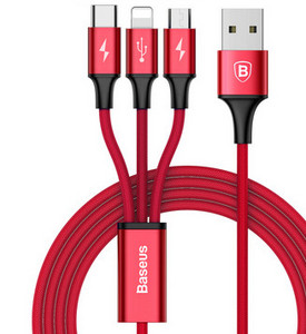 Univerzális kábel 3 az 1-ben Micro USB + Type - C + Type Lighting