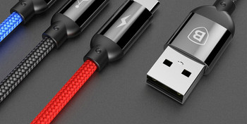 Многофункционален USB  кабел Micro+ Type - C за пренос на данни и бързо зареждане 