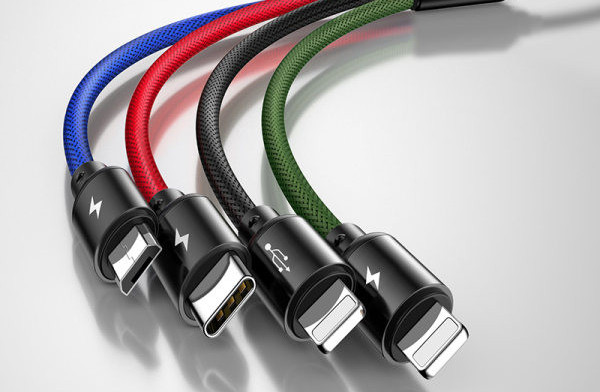 Многофункционален USB  кабел Micro+ Type - C за пренос на данни и бързо зареждане 