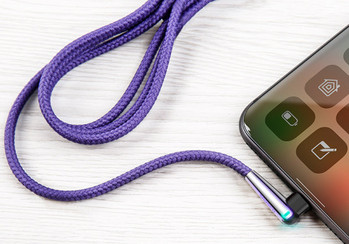 Текстилен бързозареждащ се кабел Micro USB за мобилно устройство и пренос на данни