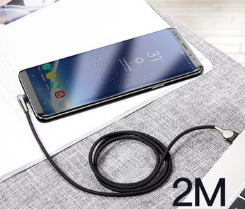 Textil gyorstöltő Micro USB kábel mobileszközhöz és adatátvitelhez