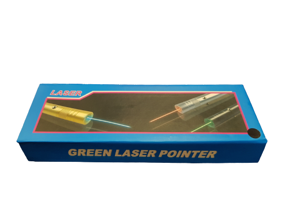 Лазерна показалка, Синя, 100mW, 1 приставка, USB зареждане