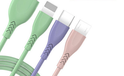 3in1 Micro USB + Type-C + Cablu de alimentare Lightning