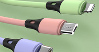Kábel a gyors töltéshez és adatátvitelhez Micro USB + Type-C + Lightning