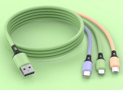 Kábel a gyors töltéshez és adatátvitelhez Micro USB + Type-C + Lightning