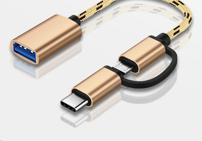 Καλώδιο δεδομένων Type-C + Micro USB