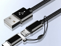 Cablu pentru incarcare rapida si transfer de date Micro USB + Type-C