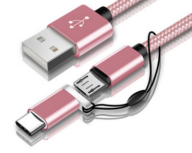 Cablu pentru incarcare rapida si transfer de date Micro USB + Type-C