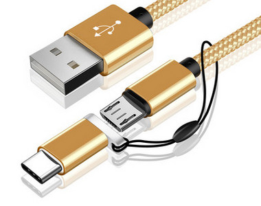 Cablu pentru incarcare rapida si transfer de date Micro USB + Type-C
