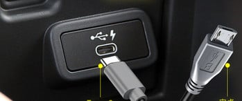 Дата кабел конвертор за автомобил с накрайници type-c /micro usb 
