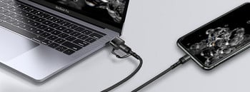 USB кабел за зареждане и пренос на данни с Type-C накрайник