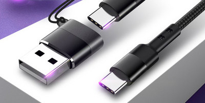 USB кабел за зареждане и пренос на данни с Type-C накрайник