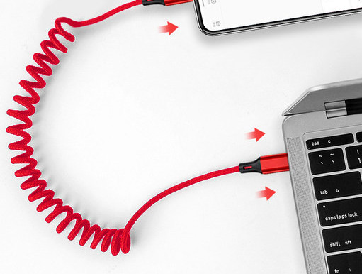 Cablu dublu cu arc cu conector de tip C