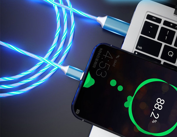 Osvijetljeni kabel za brzo punjenje mobilnog uređaja s Type-C konektorom