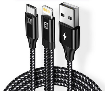 Cablu de încărcare combinat 2in1 -Tip c, Lightning, Micro