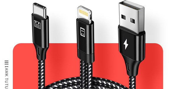 Kombinirani kabel za punjenje 2u1 -Type c, Lightning, Micro