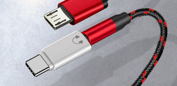 Audio kabelis ar Type-C un Micro USB ligzdu
