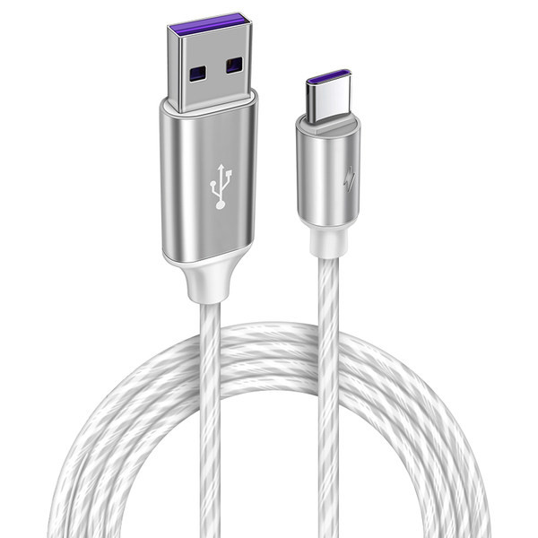 Светещ кабел за пренос на данни и бързо зареждане тип Type-C 