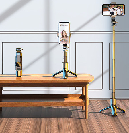 Teleskopinė asmenukių lazda su Bluetooth nuotolinio valdymo pulteliu